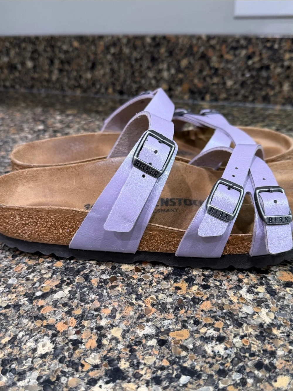 Birkenstock Lavender Triple-Strap Sandals 36 - Picture 2 of 10